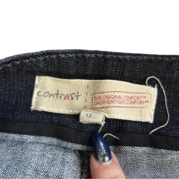 Contrast Denim Capris - Picture 5 of 9